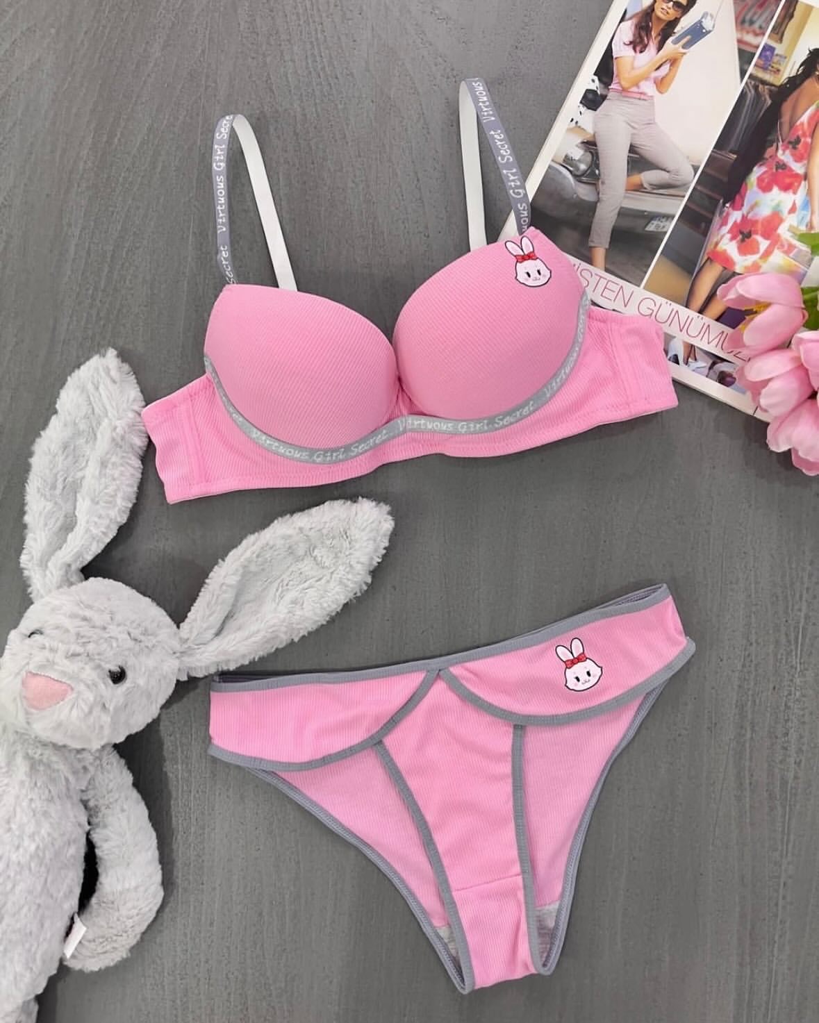 ست سوتین شورت اسفنجی کبریتی تینیجری